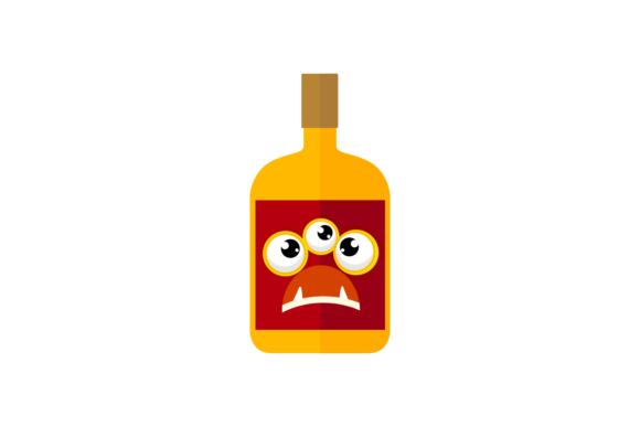 Halloween Monster School Bottle Drink Graphics & Illustrations
