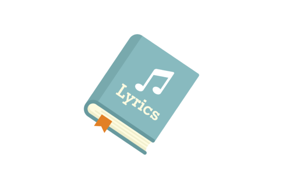 Reviewing School Icon Book Lyrics Svg for Embroidery
