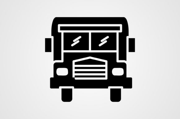 School Bus Glyph Icon: Graphics & Icons Review