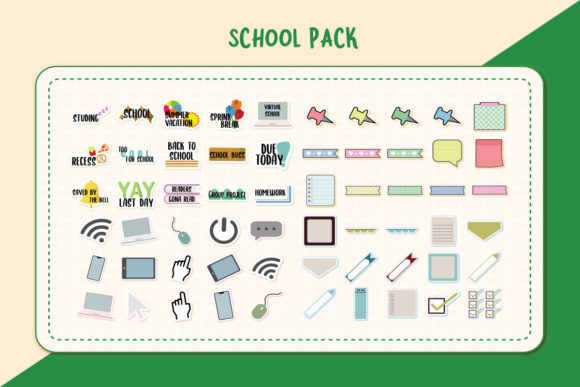 School Clipart Vector Pack: Graphics & Illustrations