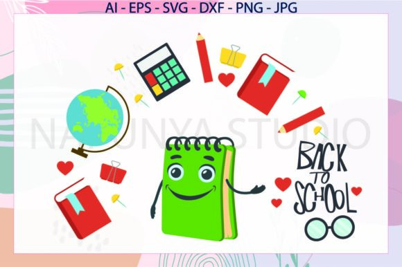 School Notebook Svg: Graphics & Illustrations