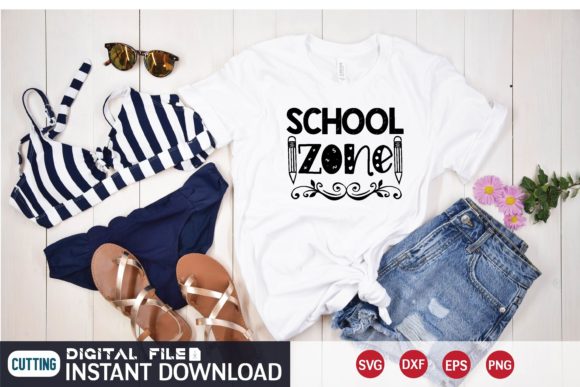 School Zone Svg Graphics for T-Shirt Designs