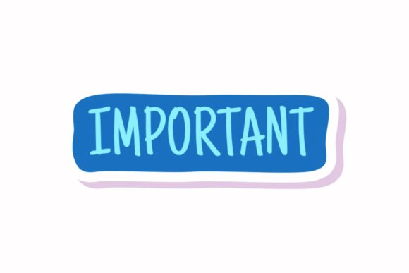 Stickers School Note Important Svg: Graphics & Illustrations