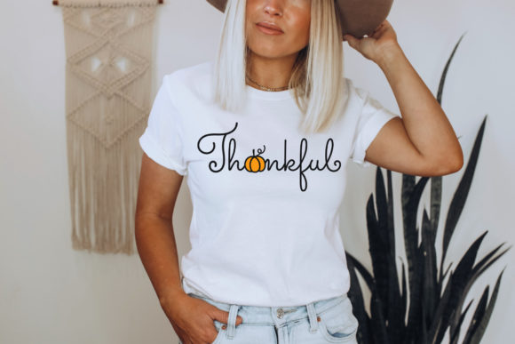 Thankful Svg Fall Pumpkin Season Clipart for Graphics & T-Shirt Designs